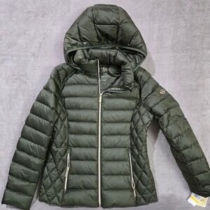 Michael Kors Packable Down Puffer Jacket Women Medium Travel Lightweight Winter